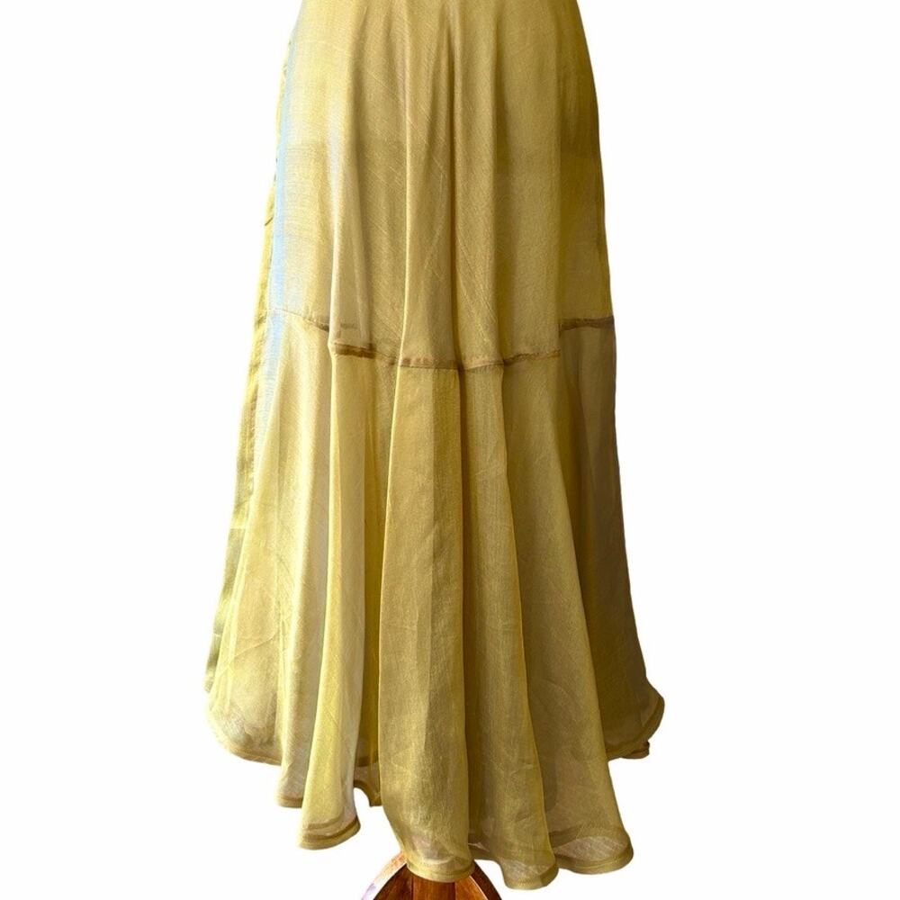 Vintage 50s Archival Metallic Tiered Slip Dress, Rare - Picture 3 of 13